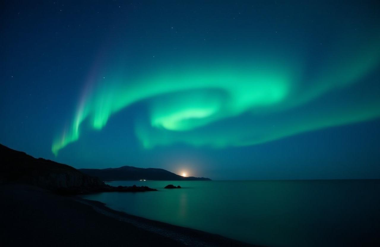 Nordlysfotografering ved kysten